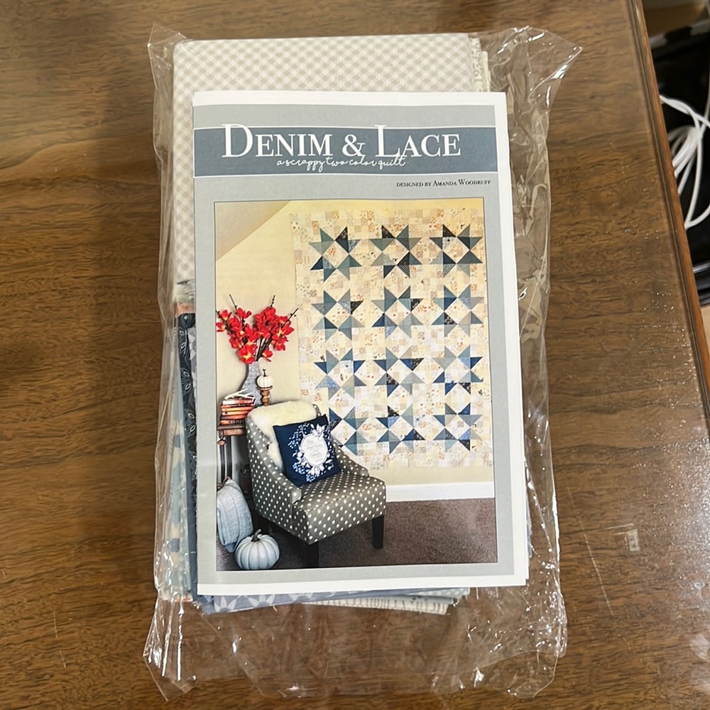 Brand New Denim and Lace Quilt Set! Sold Out Online!